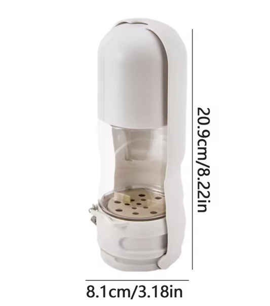 Botella 2 en 1 para Perros 🐕 | Agua + Comida | Portátil y Antiderrames